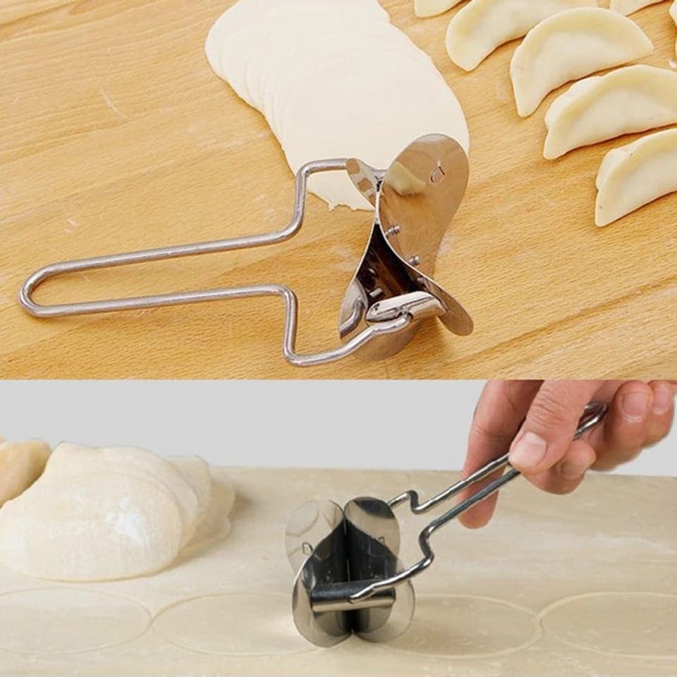 Dumpling Mold, Stainless Steel Dumpling Skin Cutter, Stainless Steel Dumpling Wraper, Dough Circle Roller Machine, Press Mold Kitchen Accessories Dumpling Mold, Stainless Steel Dumpling Skin Cutter, Stainless Steel Dumpling Wraper, Dough Circle Roller Machine, Press Mold Kitchen Accessories
